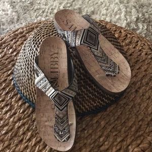 Sam & Libby Patterned Textile Thong Sandals